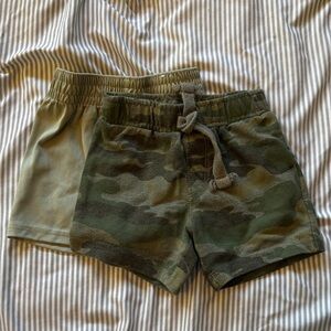 Baby Camo and Olive Shorts